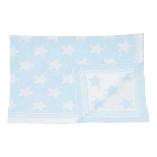 Rose Textiles - Star Knit Blanket, Blue
