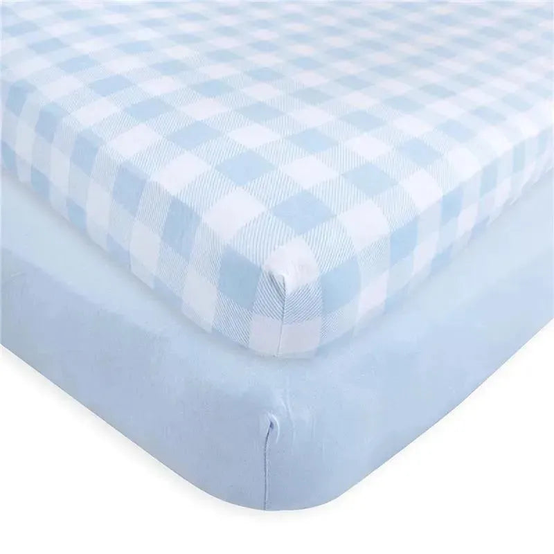 Touched by Nature - 2Pk Blue Baby Organic Cotton Crib Sheet