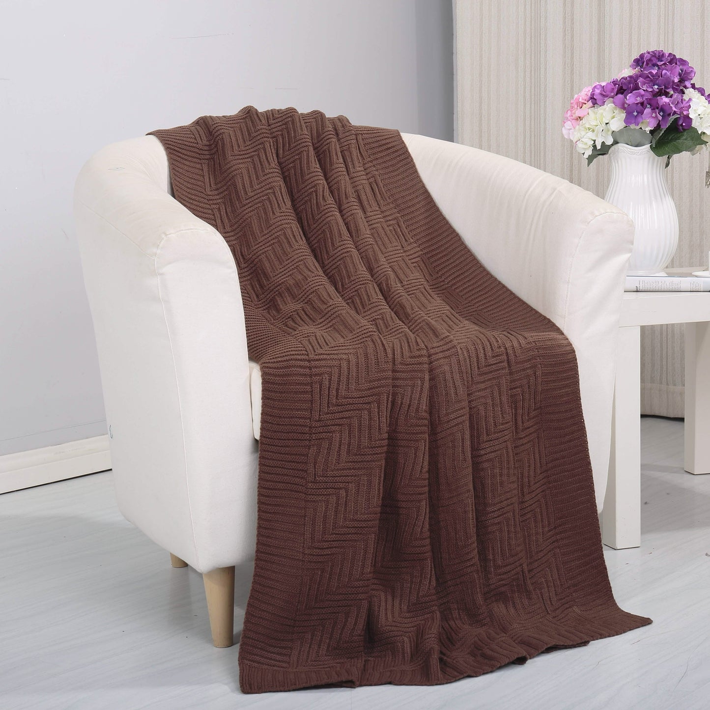 Vintage Pietra Soft Blanket Bed & Bath Pietra Chocolate - DailySale